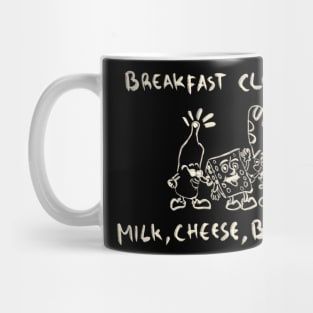 Breakfast Club With Milk, Cheese, Bread. Mug